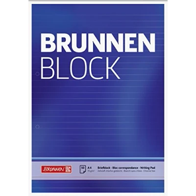 Abbildung von Brunnen Baier &amp; Schneider 1052757 Briefblock / Schreibblock Der Block (A4, liniert, 50 Blatt, 70 g/m², 2 fach gelocht)
