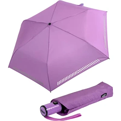 Abbildung von iX brella Automatik Kinderschirm Safety Reflex extra leicht hell lila