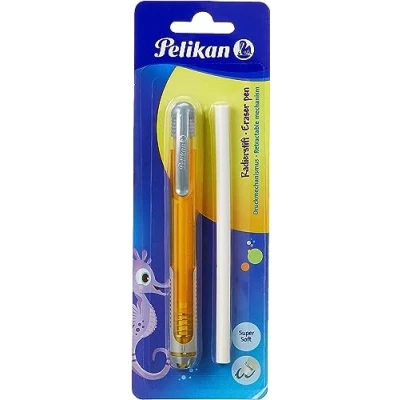 Abbildung von Pelikan 807364 Radierstift inkl. Ersatzradierer, 4 Farben sortiert keine Farbauswahl möglich!, 1 Stück