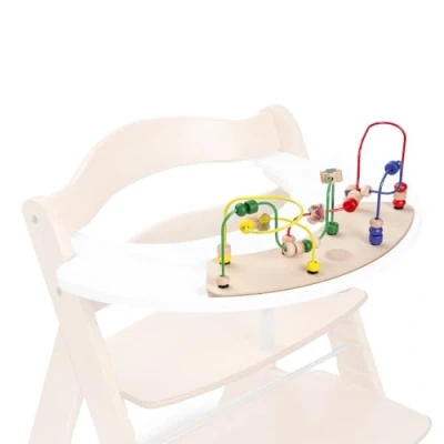 Abbildung von Hauck Motorikschleife aus Holz Play Moving (FSC Zertifiziert) Kombinierbar mit Tray für Alpha+ und Beta+ Holzhochstuhl, Fördert Auge Hand Koordination (Water Animals)