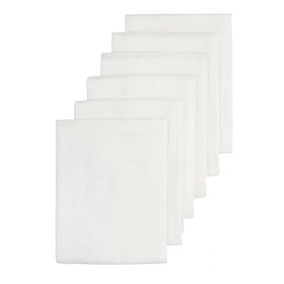 Abbildung von Meyco Baby Musselin Mullwindeln 6er Pack (Stoffwindeln aus 100 % hydrophiler Baumwolle, Spucktücher, superweich, gute Feuchtigkeitsaufnahme und schnell trocknend, Maße: 70 x cm), Weiß