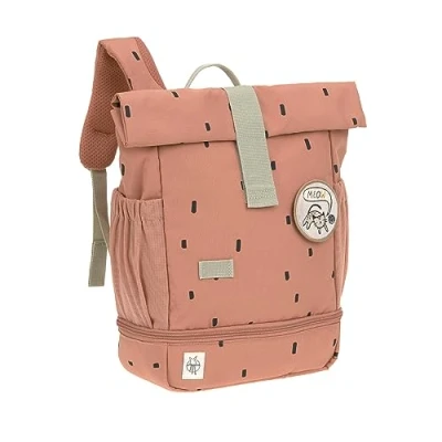 Abbildung von LÄSSIG Kindergartenrucksack Kinderrucksack Rolltop mit Brustgurt wasserabweisend, 11 Liter/Mini Backpack Happy Prints Karamell