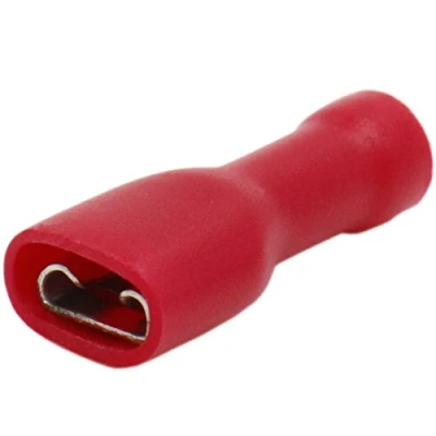 Abbildung von Heschen Kabelschuh für Buchsen, Vinyl, vollisoliert, FDFD1.25 187, 4,8 x 0,5mm Kabelanschluss, 0,5 1,5 mm² (22 16 AWG), rot, 100 Stück