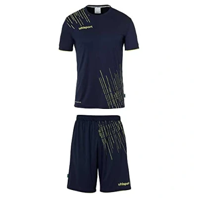 Abbildung von Uhlsport Jungen Score 26 Fußball Trikot Set Bestehend Aus Trainings Shirt Und Hose, Marine/Fluo Gelb, 128 EU