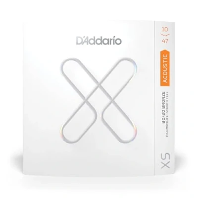 Abbildung von D&#039;Addario 10 47 Extra Light, XS 80/20 Bronzebeschichtete Akustikgitarrensaiten