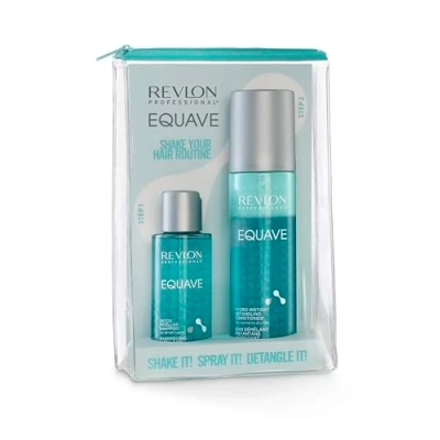 Abbildung von REVLON PROFESSIONAL EQUAVE Hydro Pflege Set: tiefenreinigendes Detox Micellar Shampoo, 100 ml und professioneller, sofort entwirrender Zwei Phasen Conditioner für normales bis trockenes Haar, 200ml