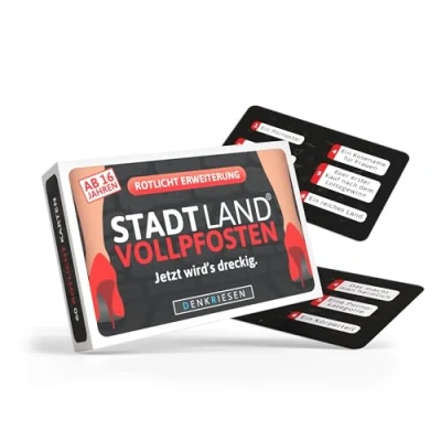 Abbildung von DENKRIESEN Stadt Land VOLLPFOSTEN® Das Brettspiel ERWEITERUNG +354 Kategorien (Rotlicht Edition)