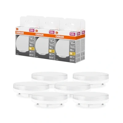 Abbildung von OSRAM LED Glas Spot mit GX53 Sockel, Warmweiss (2700K), 100 Grad Ausstrahlungswinkel, 6W, Ersatz für 40W Glühbirne, 6er Pack, Warmweiß