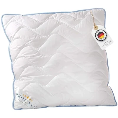 Abbildung von PROCAVE TopCool Kopfkissen Kochfest 80x80 cm, Qualitäts Stepp Kissen, atmungsaktives Allergiker Winter und Sommer Kissen 100% aus Deutschland