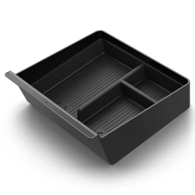 Abbildung von Spigen Tesla Model Y 2025 Juniper 3 Highland 2024 Mittelkonsole Organizer Armlehnenablage Zubehör für und Carbon Edition