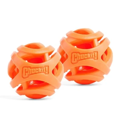 Abbildung von Chuckit! Air Fetch Hundespielzeug, Größe M, 6,3 cm Durchmesser, für Hunde von 9 27 kg, 2 Stück