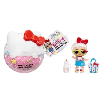 Abbildung von L.O.L. Surprise! Loves Hello Kitty and Friends 1 Puppe mit 7 Überraschungen, Zufällige Auswahl, 8 Tots zum Sammeln, Geschenk für Kinder ab 4 Jahren
