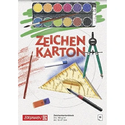 Abbildung von Brunnen 1047344 Zeichenkartonblock (A4, 190 g/m², 10 Blatt, kopfverleimt)
