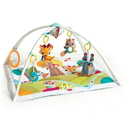 Abbildung von Tiny Love Gymini Deluxe, 2 in 1 Spieldecke Baby Musik, 0+ Monate, Vielseitige Spielmatte Baby, 18 Aktivitäten, Musikspielfigur für Unterwegs, Verstellbare Bögen, Kognitive Entwicklung, Into the Forest