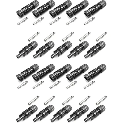 Abbildung von Stäubli MC4 Solar Steckverbinder vom Typ II, Serie PV KST4/6II UR und KBT4/6II für 4 6 mm2 Solarkabel mit einem Außendurchmesser von 7,00 bis 8,60 mm (10 Paar)