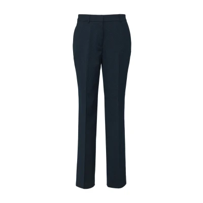Abbildung von s.Oliver Black Label FEIN Gepunktete Stoffhose, Damen, Größe: 34x32, Navy