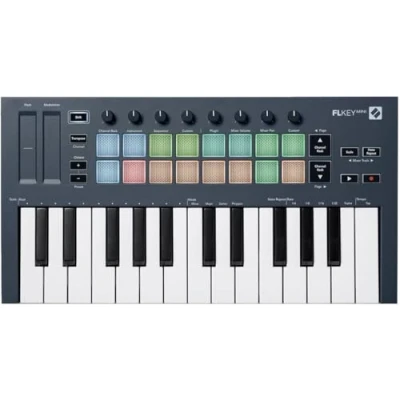Abbildung von Novation FLkey Mini Tragbares USB/MIDI Controller Keyboard mit 25 Tasten und Integration in FL Studio für die Musikproduktion