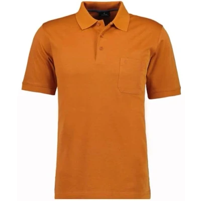 Abbildung von RAGMAN Herren Softknit Polo mit Brusttasche Kurzarm, 540391, Terra, L