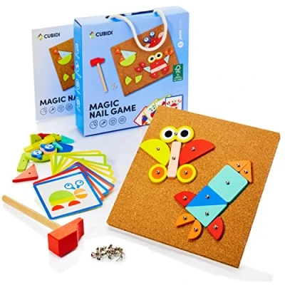 Abbildung von CUBIDI® Kreatives Montessori Hämmerchenspiel Süßes Hammerspiel für Kinder ab 3 Jahre Spiele Jahren zur Förderung der Fantasie von Kleinkindern Jährige
