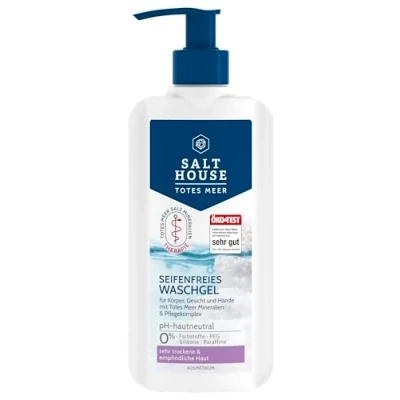 Abbildung von Salthouse Totes Meer Therapie Seifenfreies Waschgel, mit Jojobaöl und Urea, für Körper, Gesicht &amp; Hände, 250ml