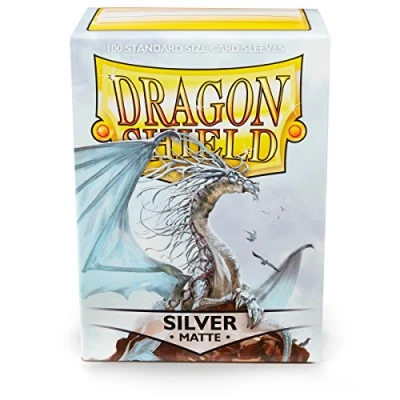 Abbildung von Dragon Shield Matte Standard Size Sleeves 100Pk Silver