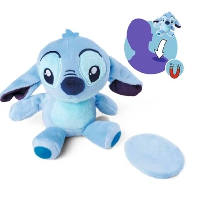 Abbildung von SIMBA 6315870464 Disney Schulter Kuscheltier (12 cm) magnetische Plüschfigur aus Lilo &amp; Stitch zum Mitnehmen, Spielzeug für Fans Kinder ab 0 Jahre, Blau
