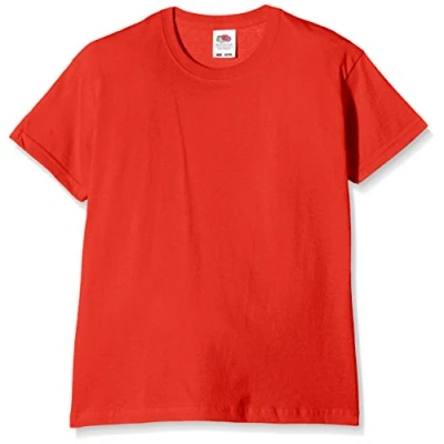 Abbildung von Fruit of the Loom Kids Iconic T Shirt Größe 104 164, Farbe:rot, Größe:116