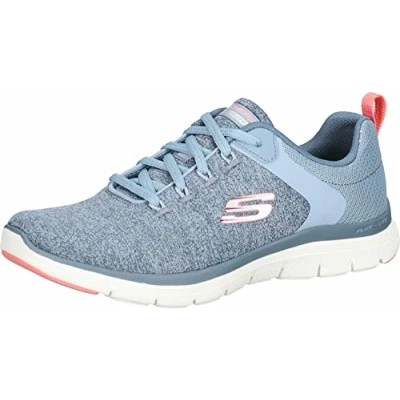 Abbildung von Skechers Damen Flex Appeal 4.0 Brilliant View Sneaker, Slate Knit Mesh Pink Trim, 41 EU