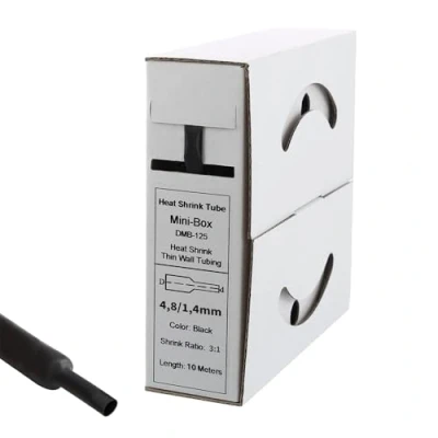 Abbildung von Offgridtec 10m Schrumpfschlauch mit Kleber 4,8mm&gt;1,5mm schwarz Ratio 3:1