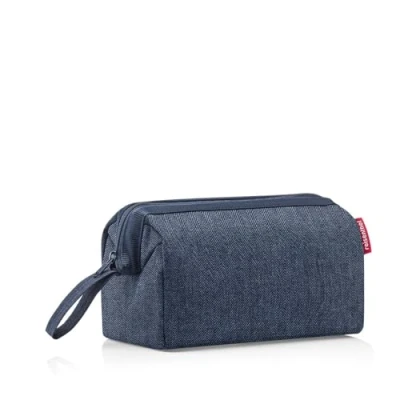Abbildung von reisenthel travelcosmetic Starke robuste und praktische Reisekosmetiktasche, Handschlaufe, wasserabweisendes Material, Couleur:Herringbone Dark Blue