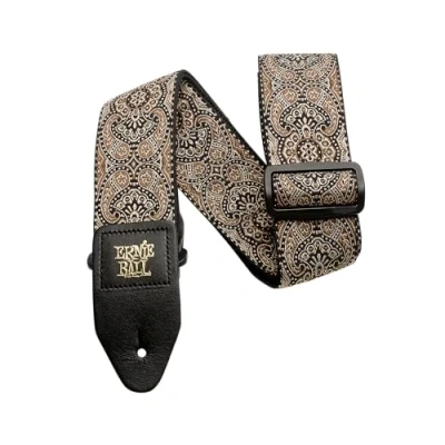 Abbildung von Ernie Ball Jacquard Gitarrengurt Gold &amp; Black Paisley