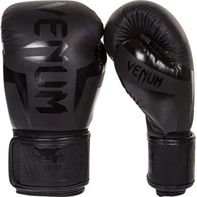 Abbildung von Venum Elite Boxhandschuhe Schwarz/Schwarz 12 Oz