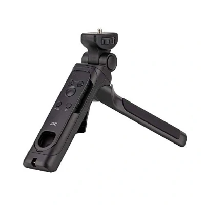 Abbildung von JJC Bluetooth Handgriff Fernbedienung für Sony ZV E10 1 1F A6700 A6600 A6400 A6100 A7C A7SIII A7III A7RIII A7RIV A7RV RX0II RX100VII Vlogging Kameras Ersetzt GP VPT2BT Mini Stativ Griff Tripod