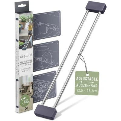 Abbildung von Sanni Shoo drip.line multifunktionaler Spülen Abtropfer, Spültuchhalter, Ordnungshelfer, Spülbecken Organizer, Abtropfgestell, Utensilien Halter, Caddy das Original aus dem TV (Anthrazit, Pure)
