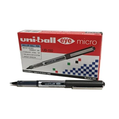 Abbildung von Uni Ball UB150 Eye Tintenroller Mikro 0,5 mm Spitze 0,2 Strichbreite 12 Stück schwarz