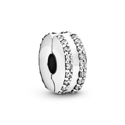 Abbildung von Pandora Double Lined Charm, Damen, Größe: One Size, Sterling silver
