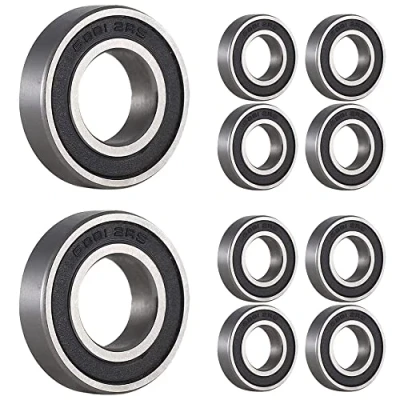 Abbildung von 10 Stück 6001 2RS Kugellager 12 mm x 28 8 doppelt geschützte Rillenkugellager für DIY, Drehbänke, Motoren, 3D Drucker, Fräsmaschinen, verschiedene mechanische Geräte, etc.