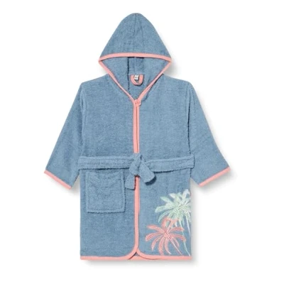Abbildung von Playshoes Unisex Kinder Frottee Bademantel Morgenmantel, Palmen, 122/128