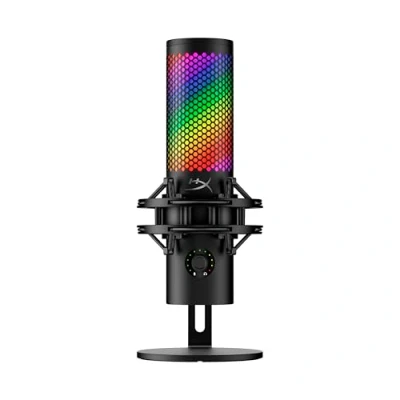 Abbildung von HyperX QuadCast 2 S USB Mikrofon, RGB Beleuchtung, 32 Bit/192 kHz Audio, Vier Richtcharakteristiken, Tap to Mute Sensor, Multifunktionsknopf, abnehmbare Dämpferhalterung, NGENUITY kompatibel, Schwarz
