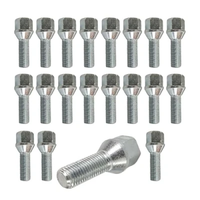 Abbildung von 20 Radschrauben Radbolzen Kegelbund silber M14x1,5 35mm
