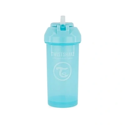 Abbildung von Twistshake Straw Cup Auslaufsicher Trinklernflasche mit Weicher Trinkhalm 360 ml, Strohhalmbecher für Kinder, ab 6 Monaten, BPA Frei, Pastellblau