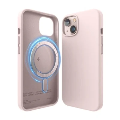 Abbildung von elago Magnetische Silikonhülle Kompatibel mit iPhone 13 Hülle (6.1&quot;) MagSafe, Eingebaute Magnete, Hochwertiges Silikon, Schutzhülle, MagSafe Zubehör (Rosa)