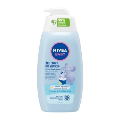 Abbildung von NIVEA BABY Körper und Haarwaschgel 2in1, 500 ml mit Pumpe