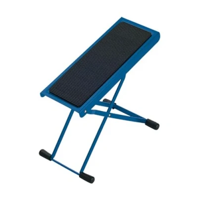 Abbildung von K&amp;M 14670 Fußbank in Blau 6 fach verstellbar mit breiter Auflage Höhe von 11,9 bis 26,4 cm aus Stahl