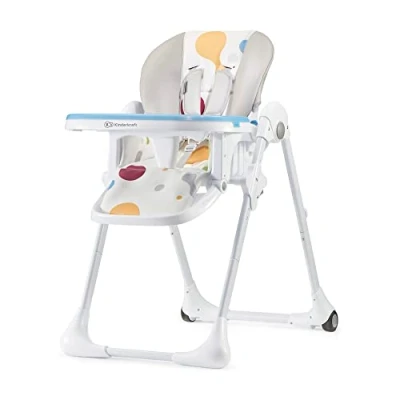 Abbildung von Kinderkraft YUMMY Babyhochstuhl, Kindersessel, Kinderstuhl, Babypflege, Babymahlzeiten, zusammenklappbar, mit Tablett, Fußstütze, verstellbar, Geburt, 15 kg, mehrfarbig
