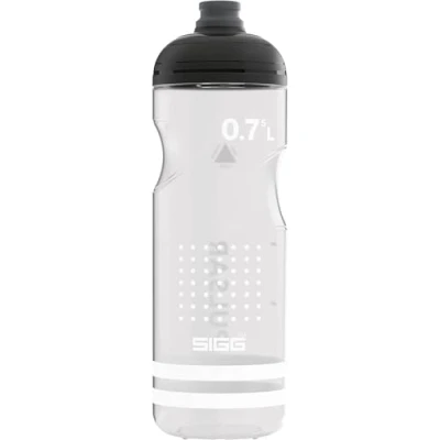 Abbildung von SIGG Fahrrad Trinkflasche Pulsar Transparent White Quetschbar Spülmaschinenfest Federleicht Auslaufsicher BPA frei Sport &amp; Zubehör Weiß Schwarz 0,75L
