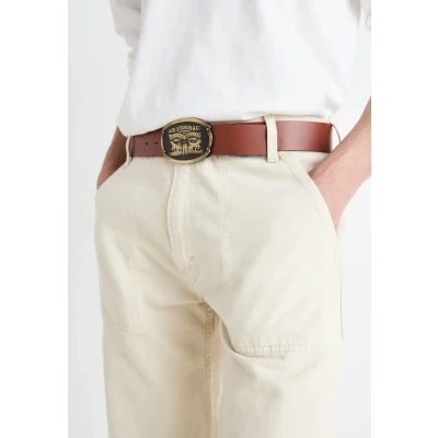 Abbildung von Levi&#039;s Billy Plaque BELT Unisex Gürtel, Größe: 80, Medium brown
