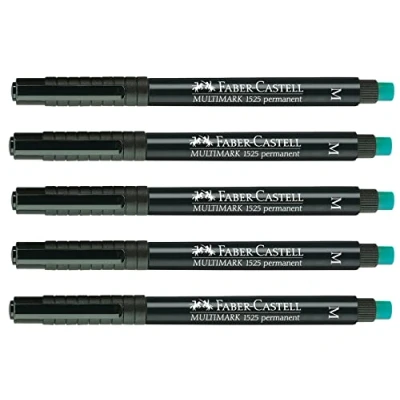 Abbildung von FABER CASTELL 205007 Multimarker permanent, Strichstärke M, schwarz, 5 Stück