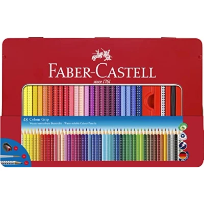 Abbildung von FABER CASTELL 112448 Buntstift Colour Grip 48er Stück Metalletui