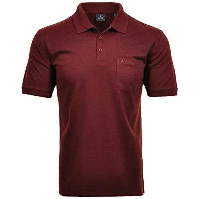 Abbildung von RAGMAN Herren Kurzarm Softknit Poloshirt XX Large, Rot 060